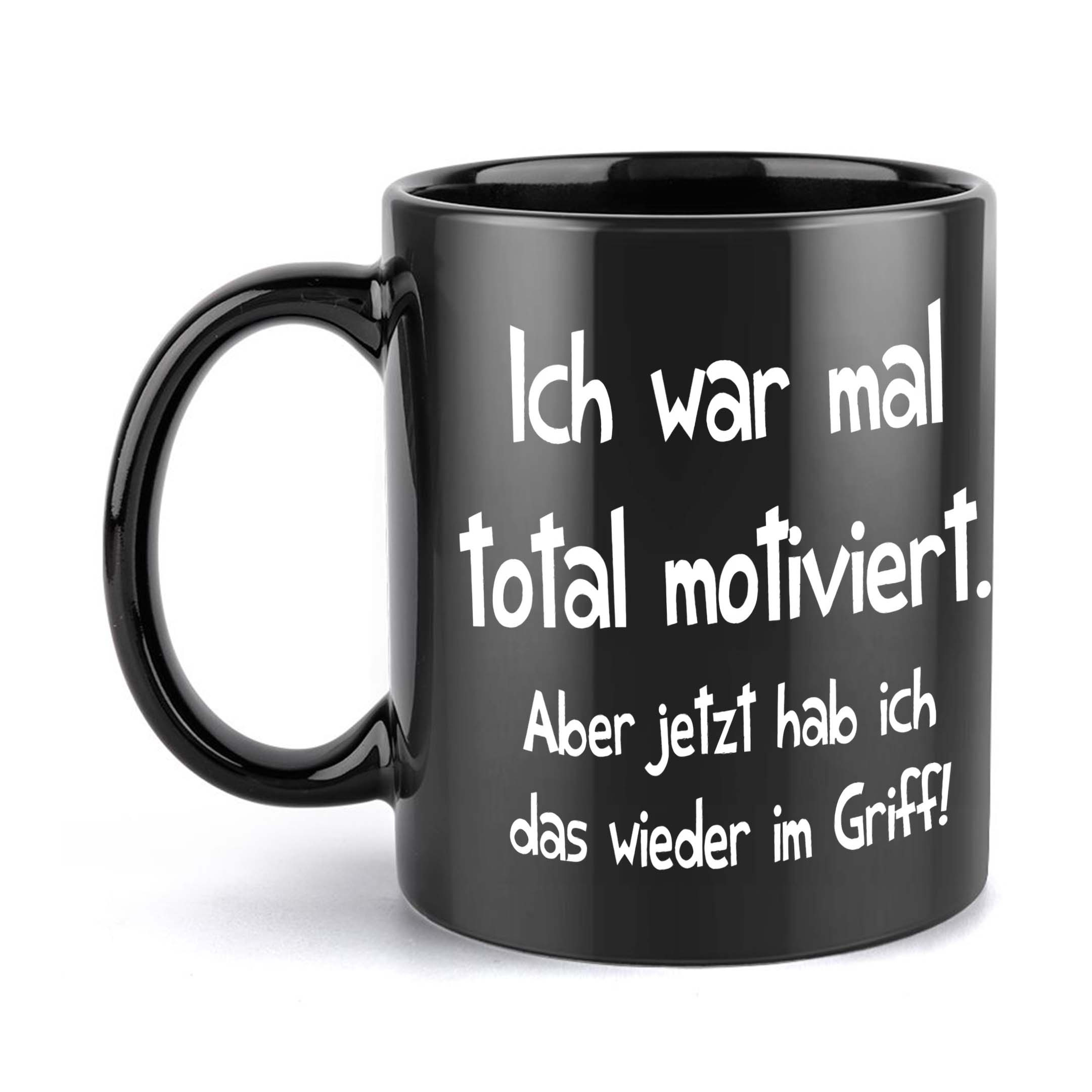 Image of 1pc Motivational German Quote Ceramic Coffee Mug, 11oz Reusable Cup For Drinks, Hand Wash Only, Ideal Christmas & New Year Gift, Coffee Bar Accessories