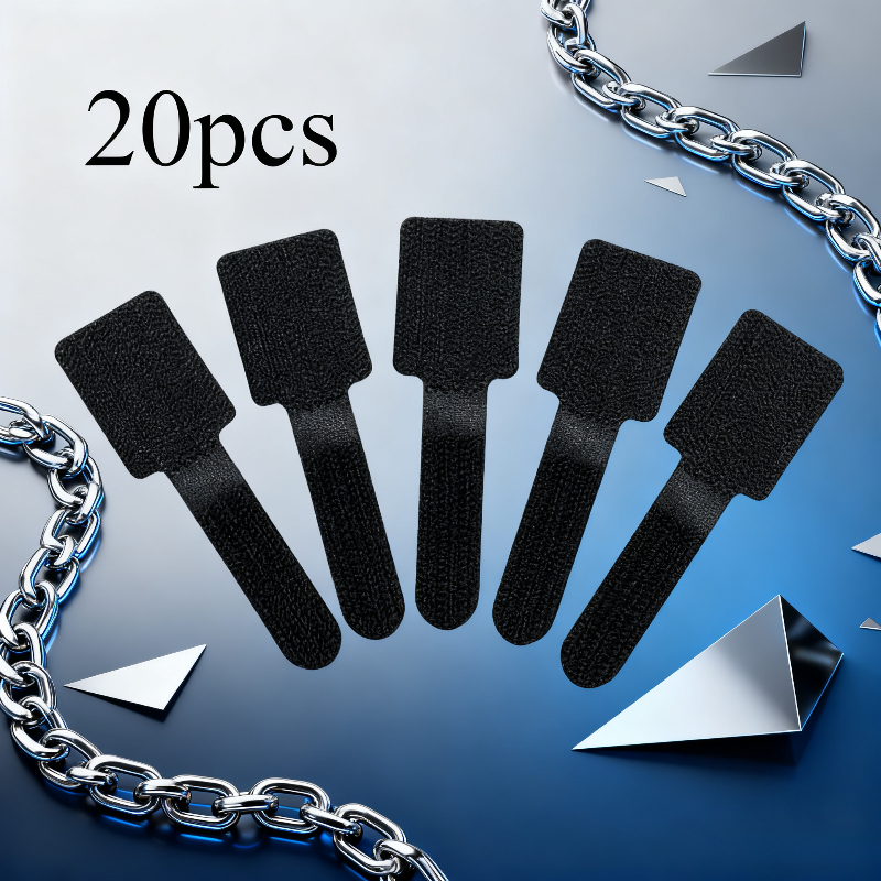 20pcs Cable Ties - Self-adhesive Nylon With Backing Adhesive, Manage Cables - Bundle Multiple Cables | Cable Organizer | Self-adhesive Space- Design