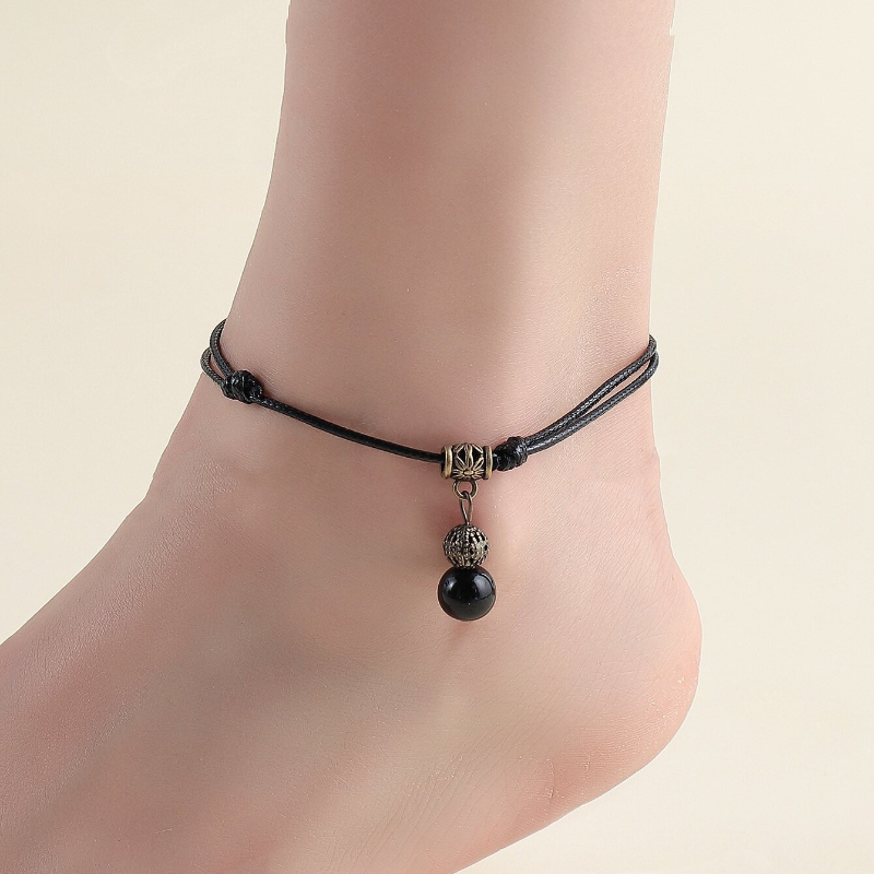 TEMU 1 pièce Bijou de cheville réglable pour femme avec pendentif créatif en perles de de plage