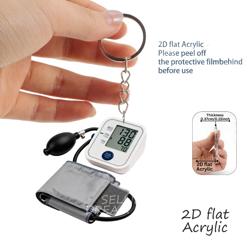 E-shop 2D Flat - < 2D Flat > 1/4 Zubehör Acryl Schlüsselanhänger, geeignet für Autoschlüssel, Rucksackdekoration, Büro-Hängedekoration, Partygeschenke,