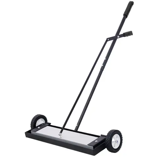 24 rolling magnetic pickup sweeper heavy duty pushtype with release for nails needles screws collection 100 pound capacity
