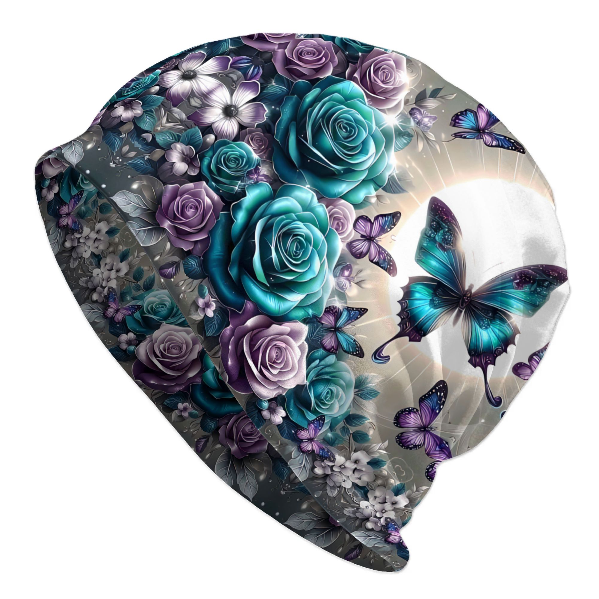 TEMU Beauty Beautiful Colorful Hats Men Men's Beanie 2d Print Design