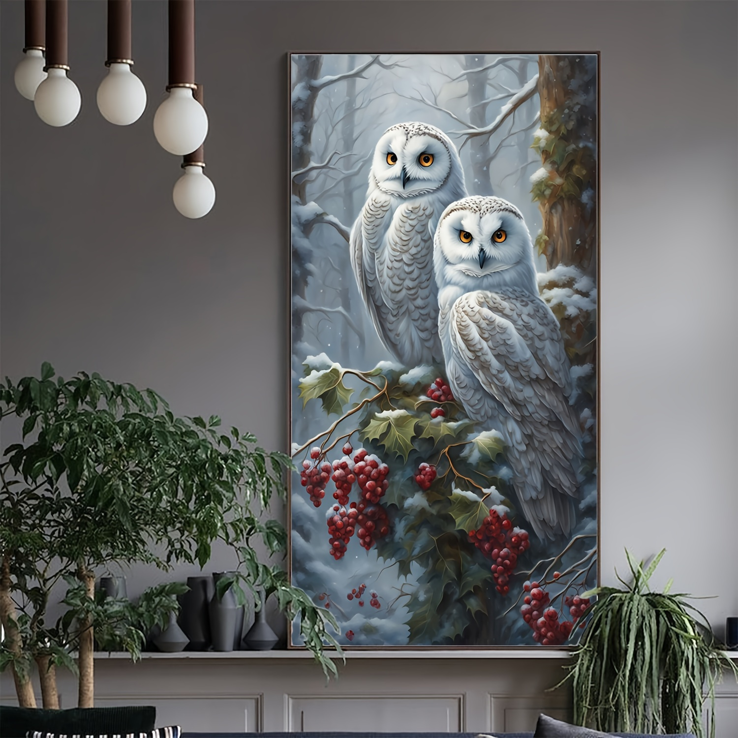 

Kit de peinture au diamant 5D - Comprenant d'oiseaux, un sur toile encadré et non encadré, une décoration murale brodée à croisée à .