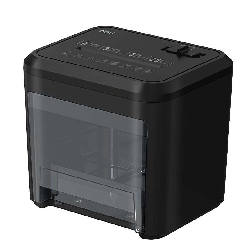 Compact Design Mini Paper Shredder with a 3.5L Capacity for Shredding Up to 3 Sheets