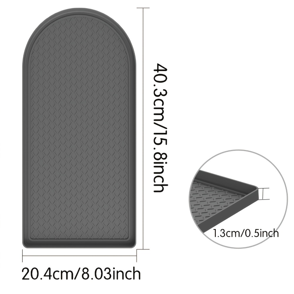 TEMU Tappetino antiscivolo in silicone per macchina da caff癡 con bordo smussato, protezione per elettrodomestici da cucina, facile da pulire, piastra