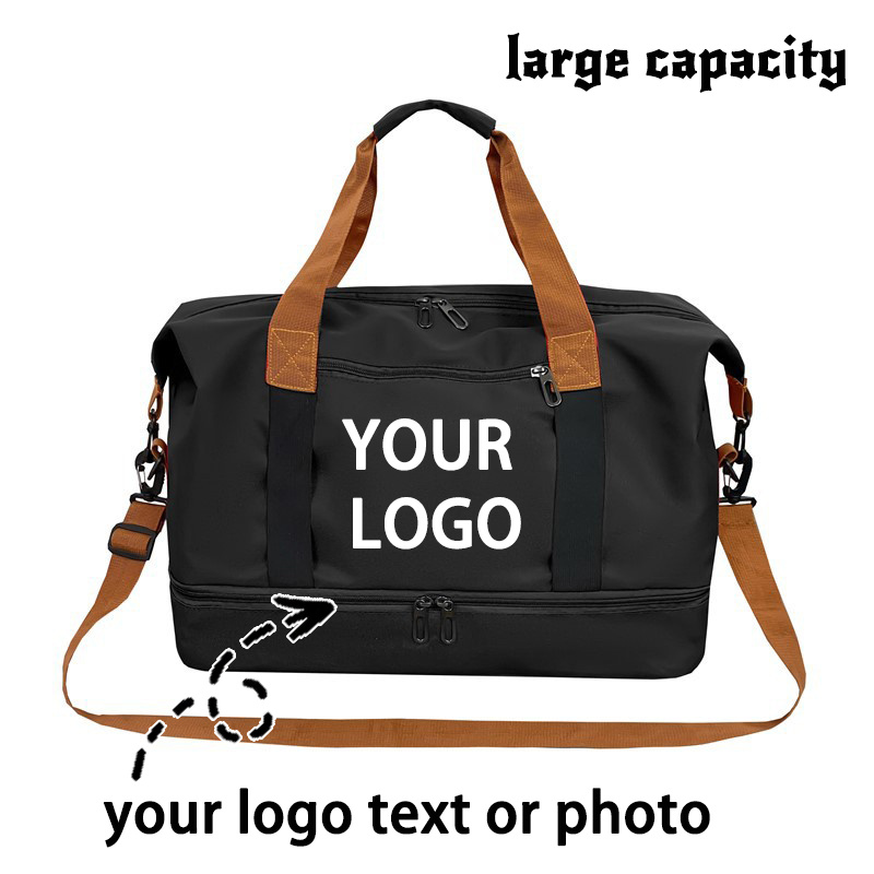 E-shop 1 Stück Oxford Material Anpassbare NAMEN/LOGO/FOTO Reisetasche, Sporttasche, Vielseitiger Stil, Bodentaschen-Design, Handtaschen-Design,