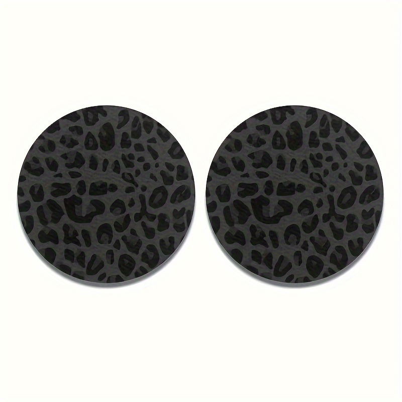 TEMU Juego de 2 posavasos para coche de leopardo, antideslizantes, para portavasos, resistentes al , accesorios para coche