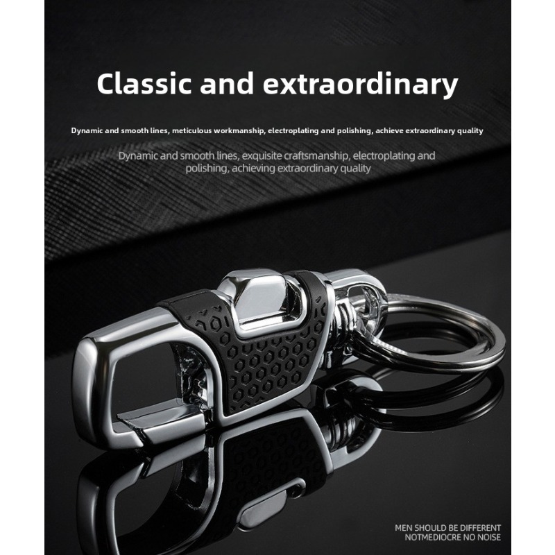 TEMU Upgraded Version - 2pcs/1pc High-end Keychain, Imported Waist-mounted Car Keychain, Exquisite Style - Men's Button Keychain, Waist-mounted ,