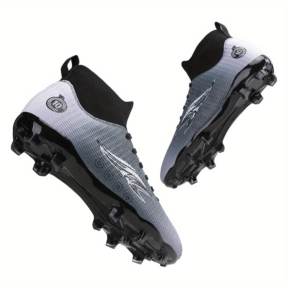 [Zapatillas deportivas] Descuento - Zapatillas de entrenamiento de competición para hombre con clavos AG antideslizantes, zapatillas de fútbol transpirables de caña alta para adultos, zapatillas de fútbol profesionales para exteriores para parejas, botas de fútbol deportivas negras clásicas ligeras