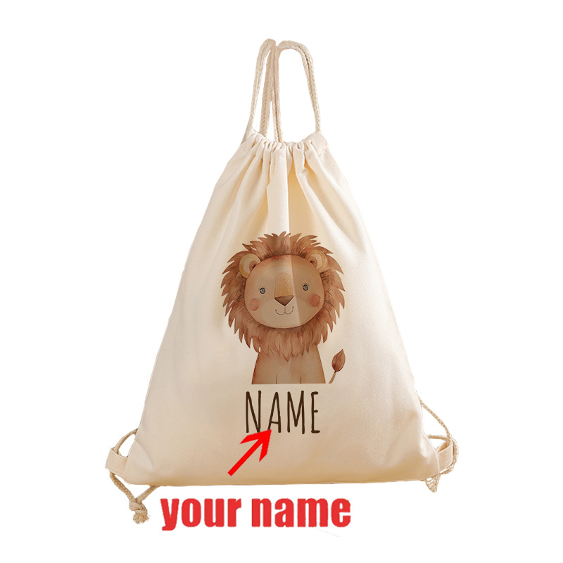 TEMU con Coulisse Personalizzato con Motivo Animalier Leone, Borsa da Palestra Regolabile per Viaggi Sportivi, Borsa Portaoggetti con Cordino, Duffel