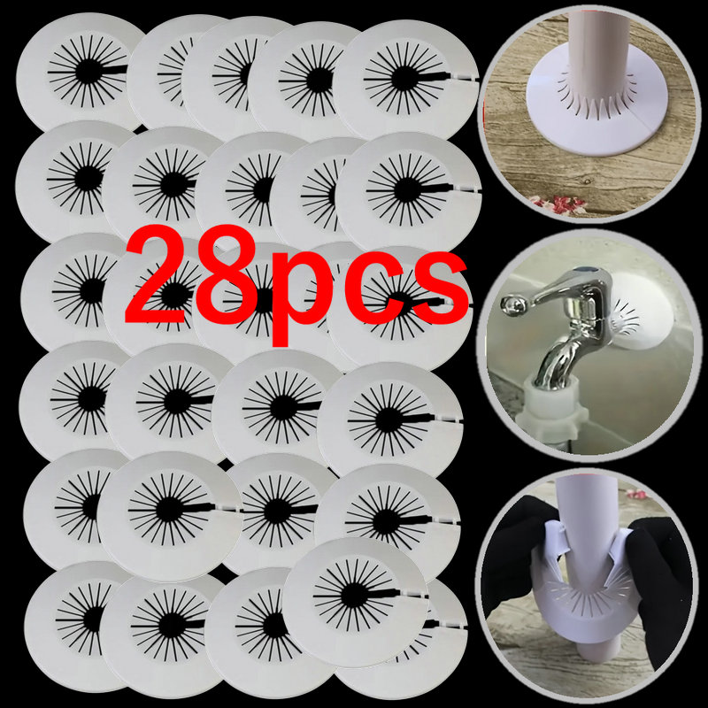 Pipe Decorative Covers-plastic Pipe Collar Covers- Durable Pipe Protectors With Stylish Leaf For Gas, Drainage& Ac Pipes- Conceal Unsightly Pipes, Prevent Damage, -on Installation, Cover