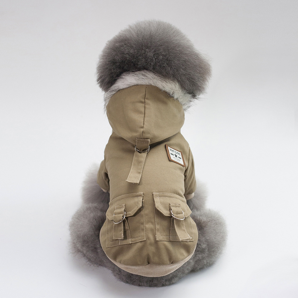TEMU Doglemi Jacket Suitable For Cold Weather Windproof Hooded Trench Coat Parka For Small/medium Dogs - Warm Hooded Outerwear With, Windproof For,