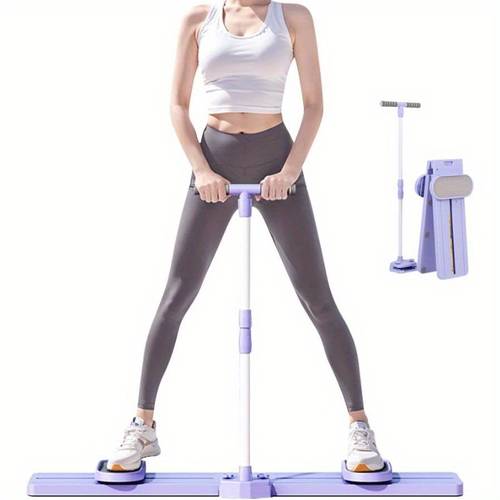 multifunctional ski machine all in gym equipment with adjustable glute leg trainer pilates board sturdy construction for full body workout balance training space saving for home gym physical relax purple fitness machine balance exercises sleek exercise equipment comfortable grip handles secure straps