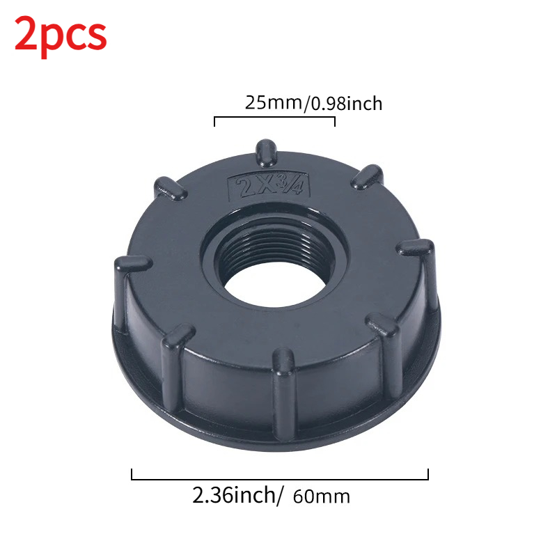 2 kosa Dodatki Trpežni IBC rezervoar priključki S60X6 Navojni pokrov z grobim navojem 60 mm Ženski navoj na 1/2" 3/4" 1" Adapter Priključek