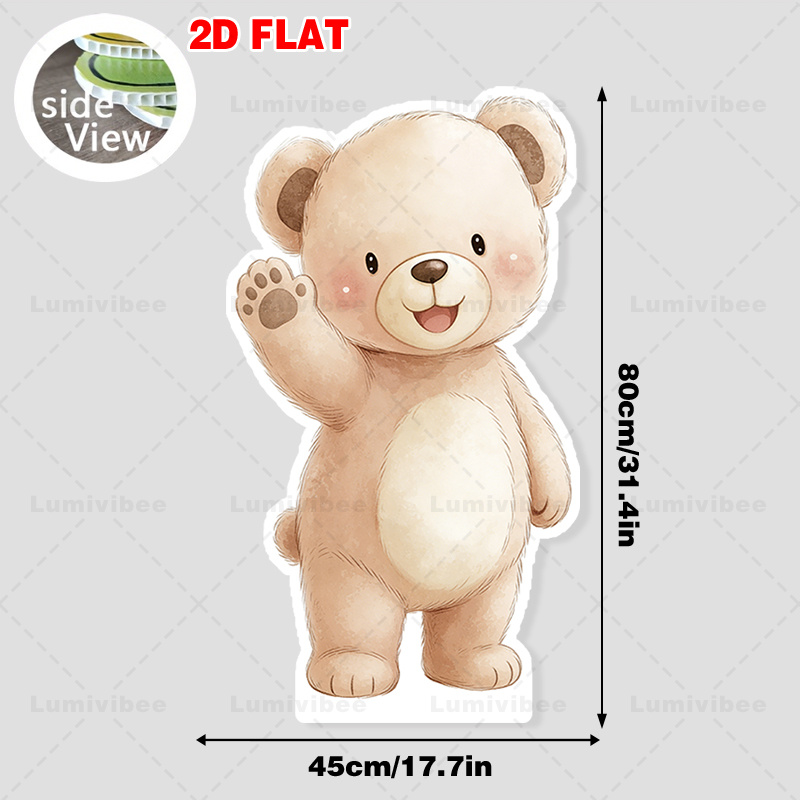 TEMU 2d Flat, 1pc 1pcs Watercolor Giraffe Standee - Durable Resin Giraffe Cutout Suitable For Indoor/outdoor Birthday, Parties, Photo Booth