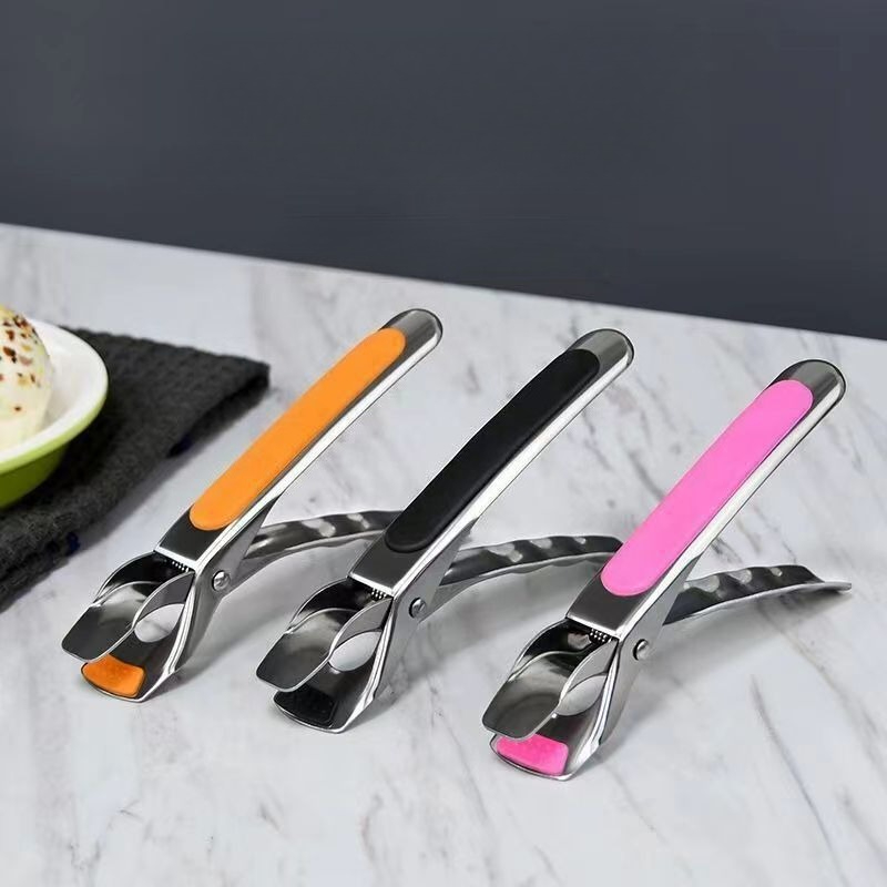 2 pack stainless steel heat resistant tongs non slip heavy duty anti   gripper for bowls plates dishes Product details 1