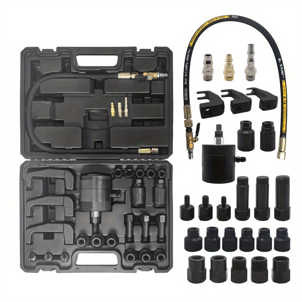 21pcs Injector Puller Set Pneumatic Injector Extractor With Adapters Compatible With Fit For Suitable For Bosch, For , For , For
