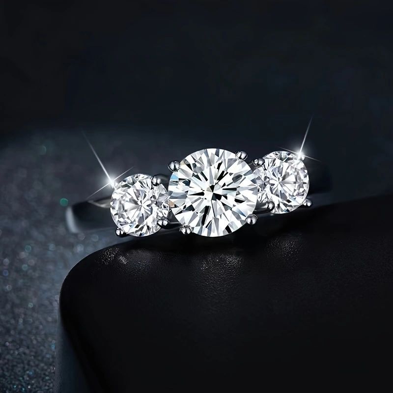 Couples' 2-Carat Moissanite Stackable Wedding Ring Set