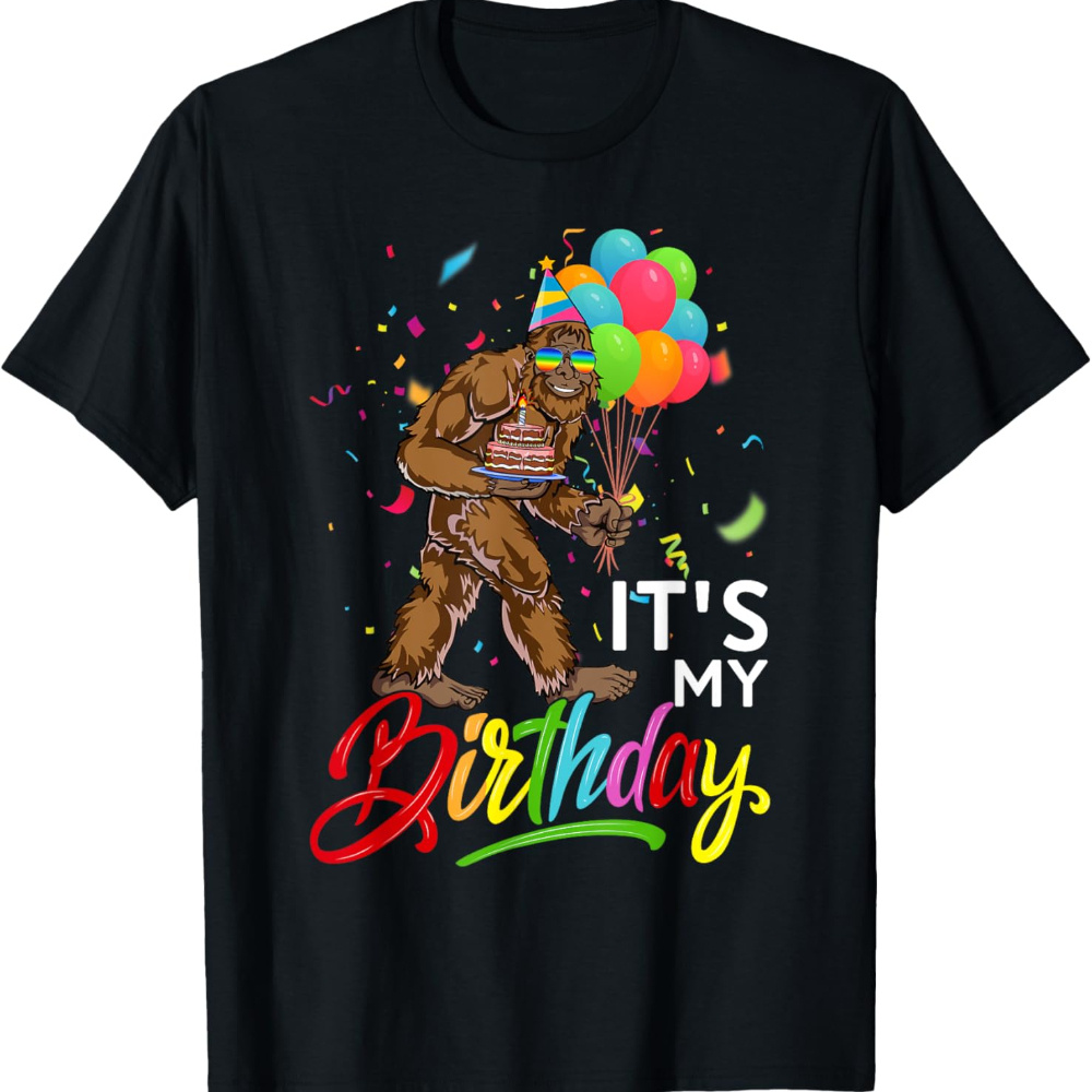 

My Birthday" Sasquatch - 100% Cotton, Regular Fit, Machine Washable - Casual & Workouts