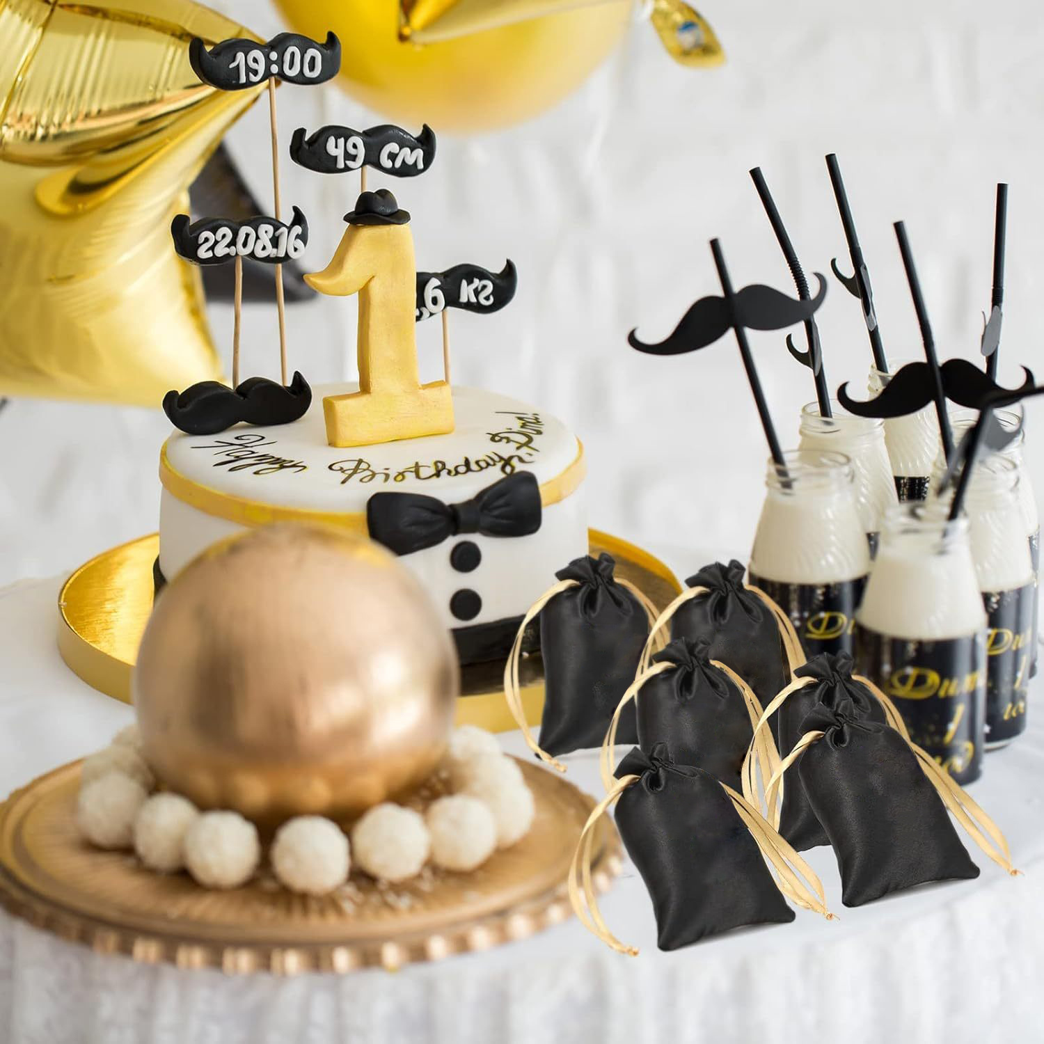 Black Satin Gift Bags, Drawstring Jewelry Candy Pouches