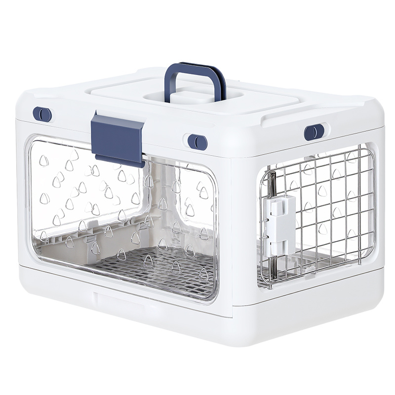 TEMU Foldable Airline Approved Large Cat Carrier Suitable For Travel - Portable Handheld Carrier With Closure, Ventilation System & Carrier Box For