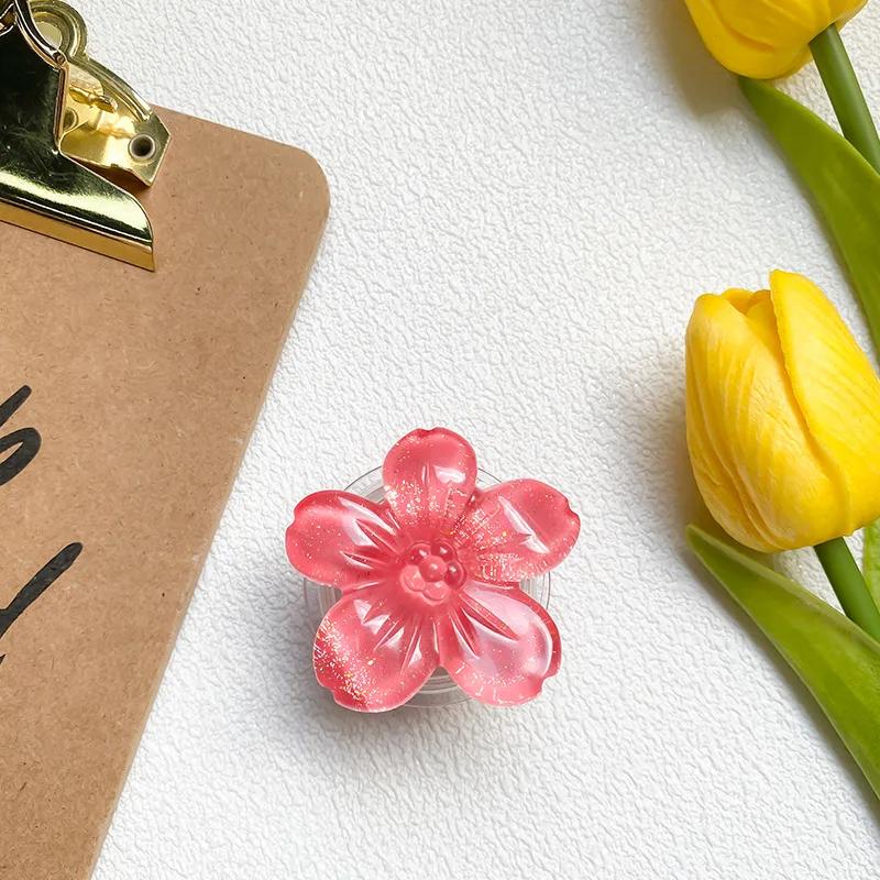 TEMU Support de téléphone extensible de fleur en avec poignées de doigt Griptok et douilles à , des supports Ari, fleurs, stable