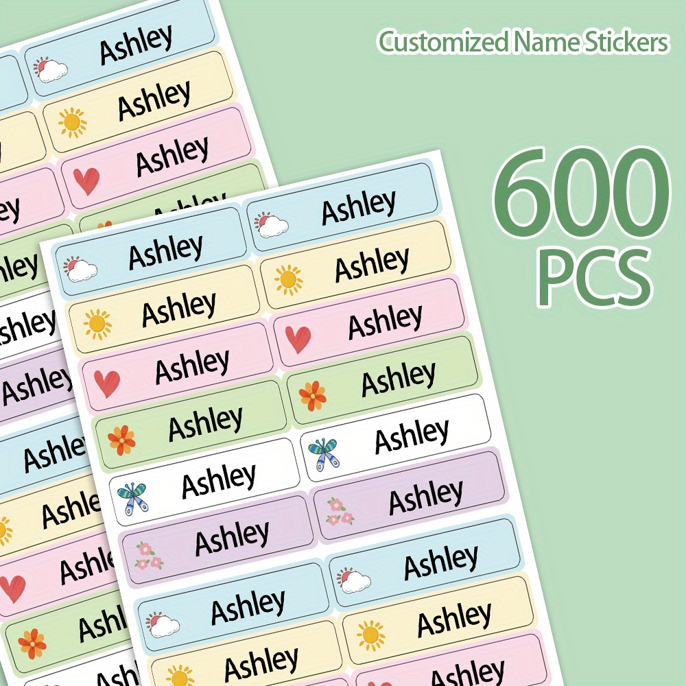 Customized Cartoon Fruit Pattern Name Stickers, 40-1000pcs