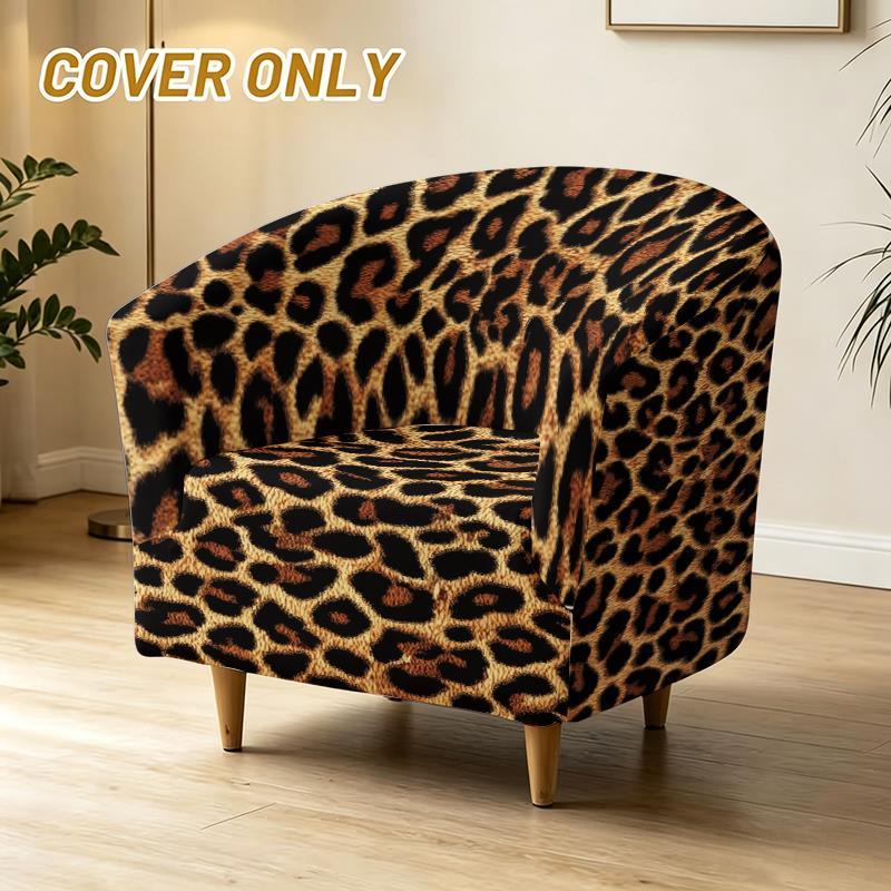 TEMU Luxe Modern Leopard Print Printed Pattern Single Sofa Cover Accent Chair Cover High Stretch Smooth Winter For Tub Chair, Living Room Bedroom