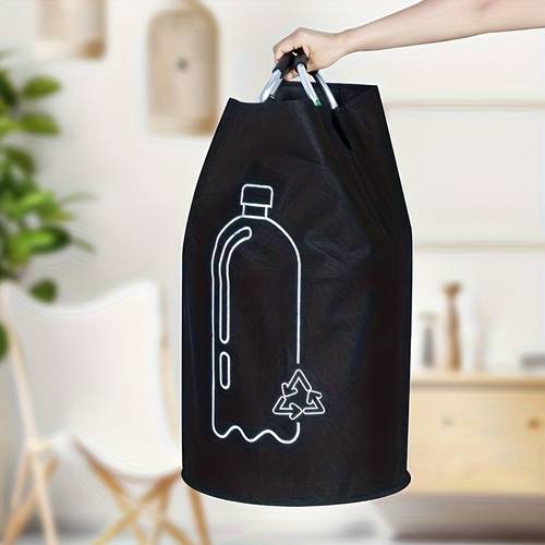 1pc 82l waste storage bottle collection bin with handle reusable foldable recycling bin for home office outdoor durable 15 gallon capacity