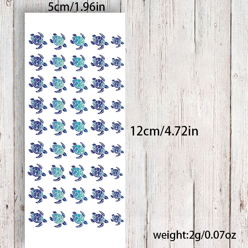 1pc Turtle Nail Stickers, Summer Beach
