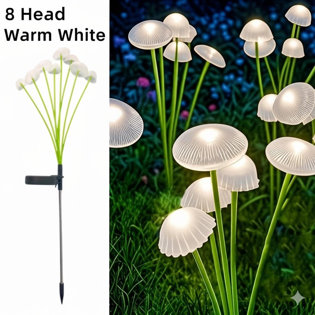 Mushroom Lights Outdoor Solar, 10/8/6-pack Mushroom Lights For Garden Lawn Patio Pathway - Solar Powered Led Mushroom Lamp Decor For Yard, Landscape, Wedding And Party