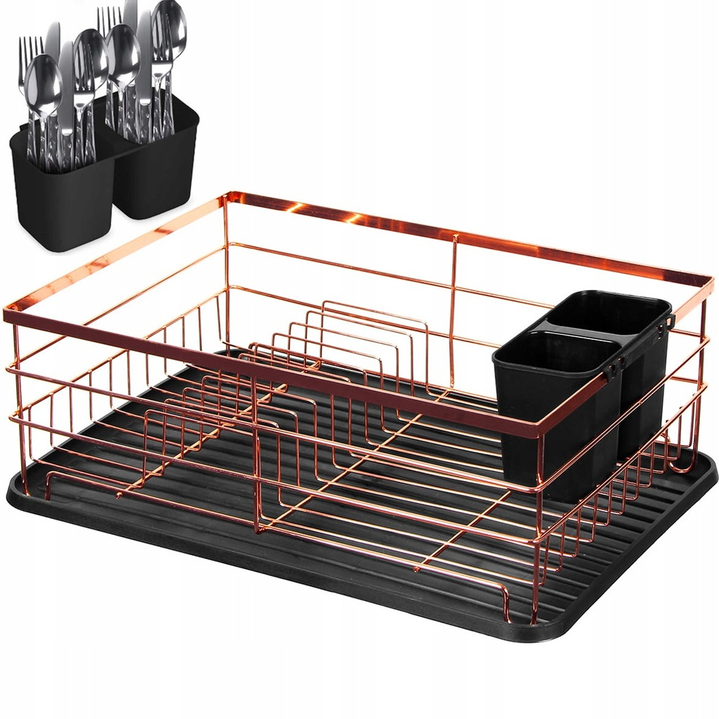 

1pc Metal Dish Drying Utensil , And , Non-food Cutlery Organizer