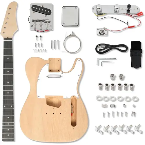 diy guitar kit with body fingerboard and maple neck 6 string diy electric guitar kit with full equipment to build your own guitar