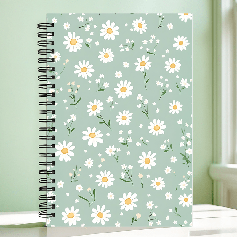 TEMU 1 Sunflower Spiral Notebook - A5 Size, High-quality College-ruled Paper, School, Office, Or As A Gift For , Family, Teachers, And Students.