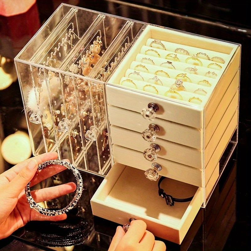   multi function jewelry organizer designed for earrings studs necklaces elegant storage with customizable dividers must have   decor to showcase     Product details 2