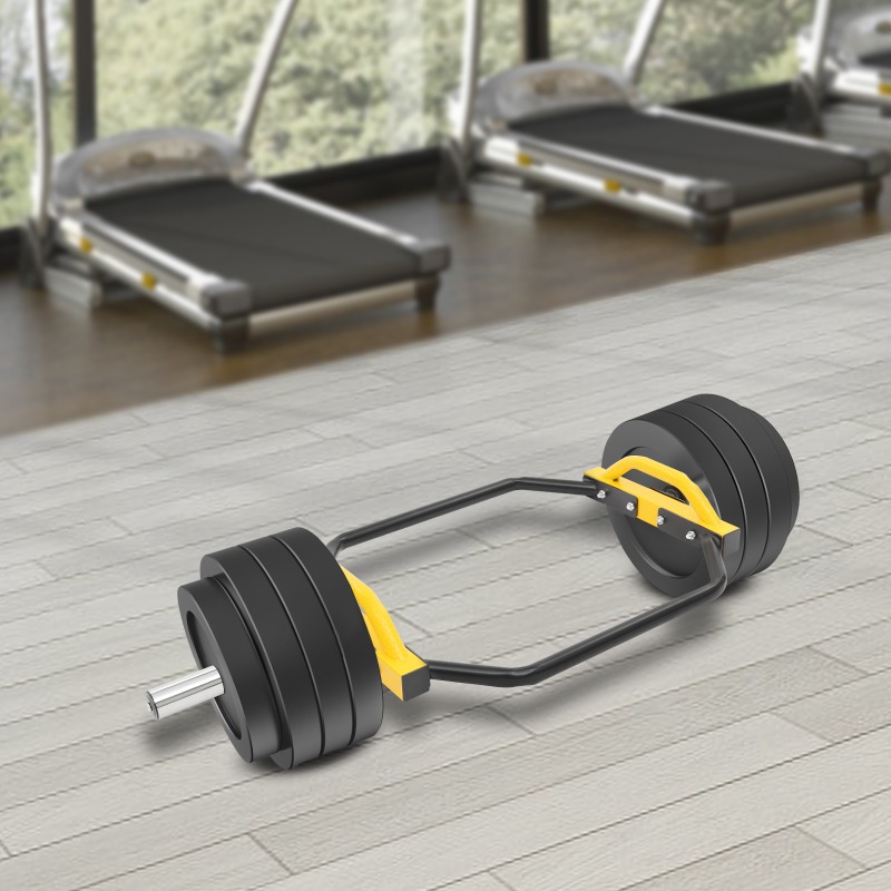 Image of A Hexagonal Dumbbell Bar That Can Hold Up To 330 And Measures 55.9 Inches Long, Featuring 2 Spring Clips, Designed For Strength Training At Home