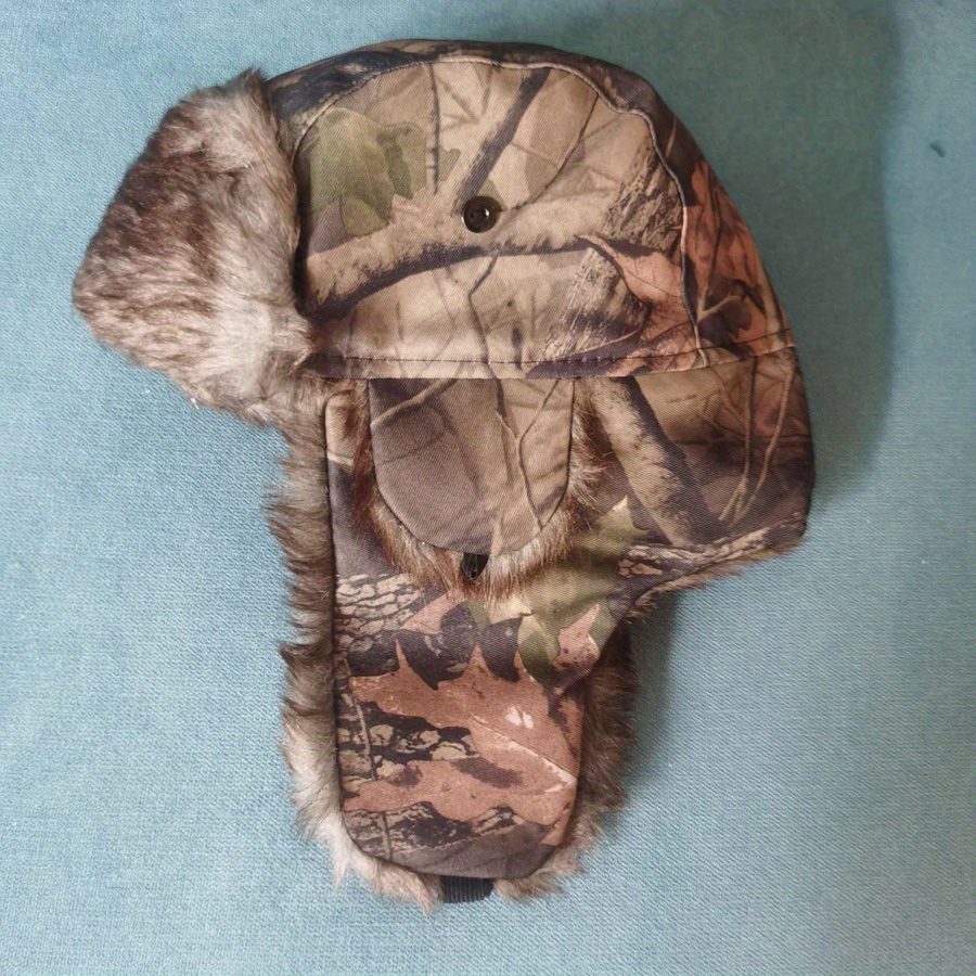 Winter Camouflage Earflap Hat For - Windproof Warm Ski Cycling Cap , 100% Polyester Outdoor Cold Weather Hat For Hiking, Snow Sports