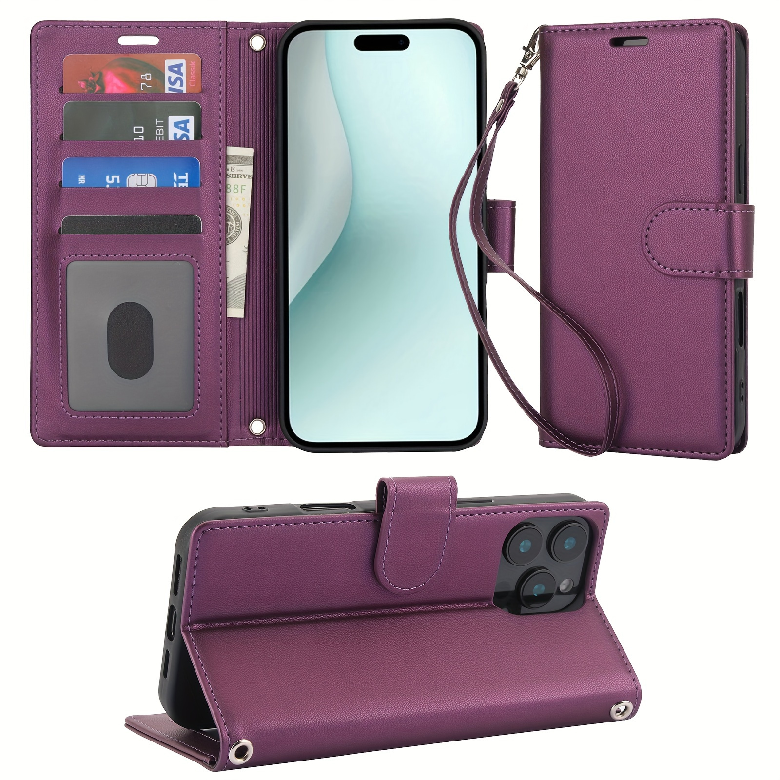 Buy Personalized iPhone 14 Pro Case Leather With Card Holder, Slim