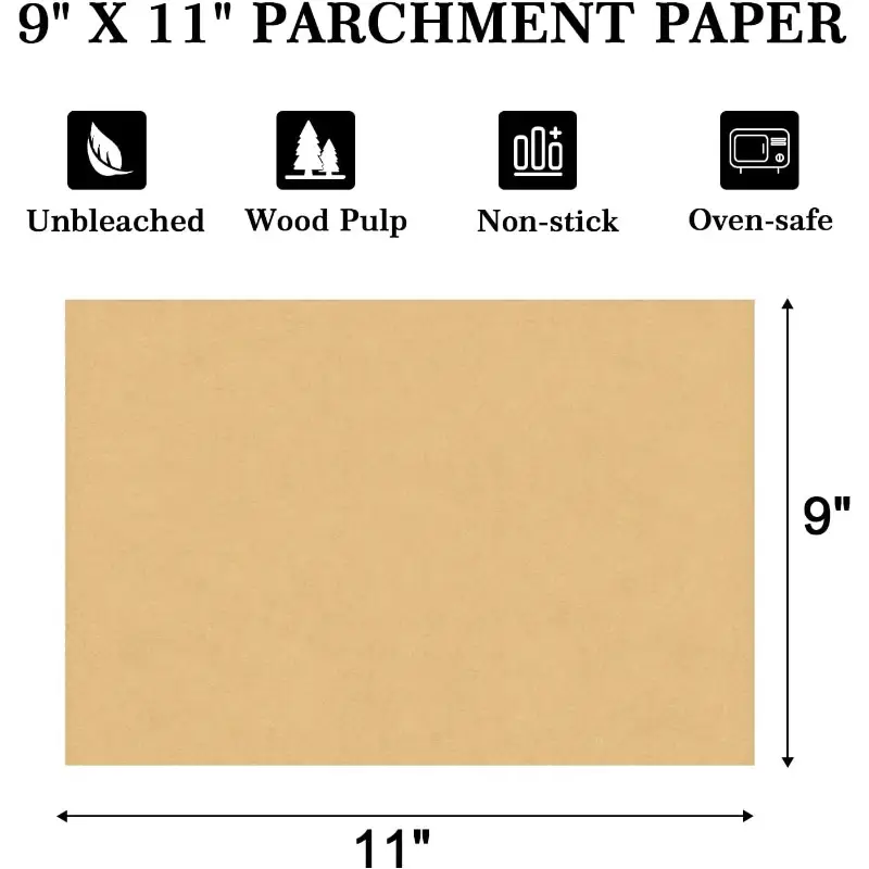 300pcs 9x11 inch parchment paper sheets disposable air fryer toaster oven liners non stick rectangular baking sheets for cuisinart instant pot easy heat distribution kitchen essentials nonstick surface heatresistant material home bakers Product details 1