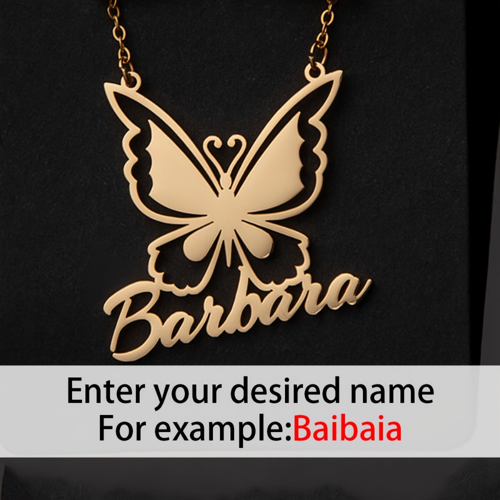 Custom Personalized Butterfly Necklace — Unique Gift for Her