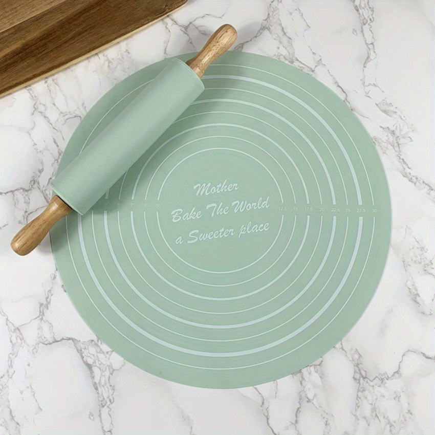 TEMU 2pcs Baking Silicone Rolling Pin Set Kneading Rolling Pin Baking Set Rolling Pin