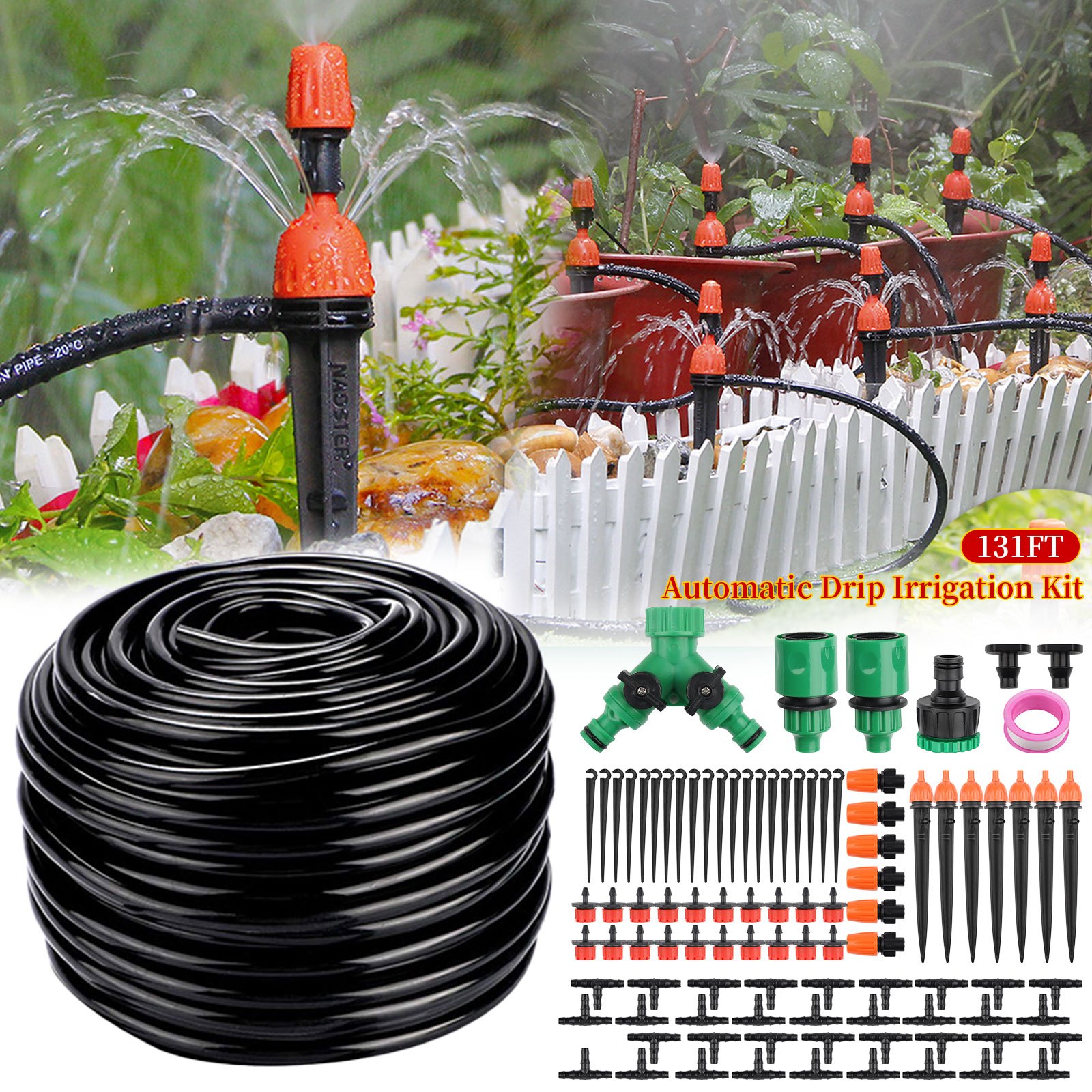 Drip Irrigation New Kit, Automatic Garden Watering System, Quick ...