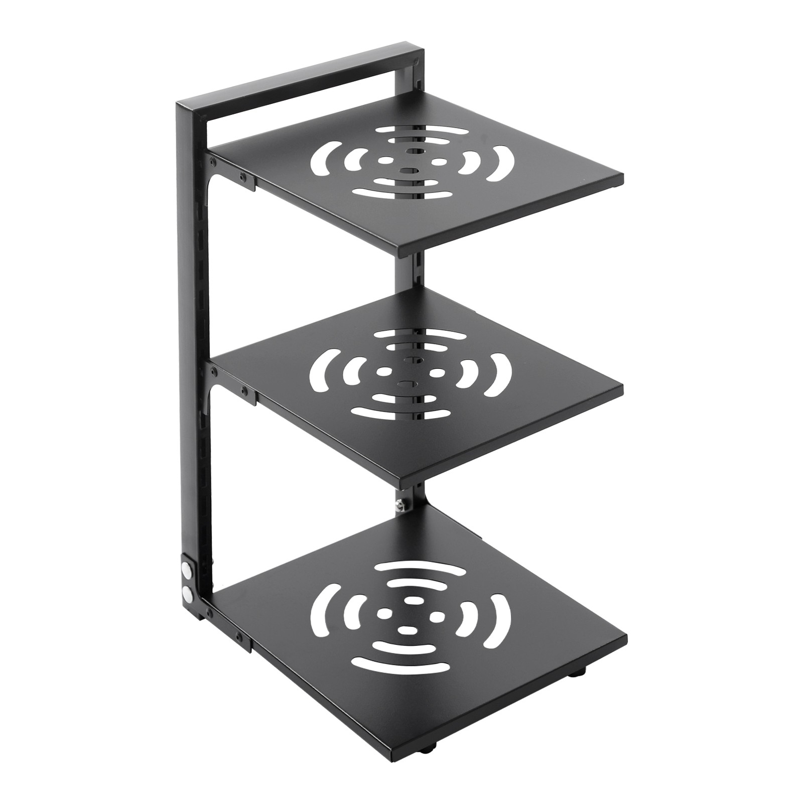 Image of Pots And Pans Organiser, 3 Tier Pan Lid , Non-slip Dividers, Saucepan Storage Organizer Rack Detachable Kitchen Pan Holder Organiser Stand For Kitchen Counter Cabinet