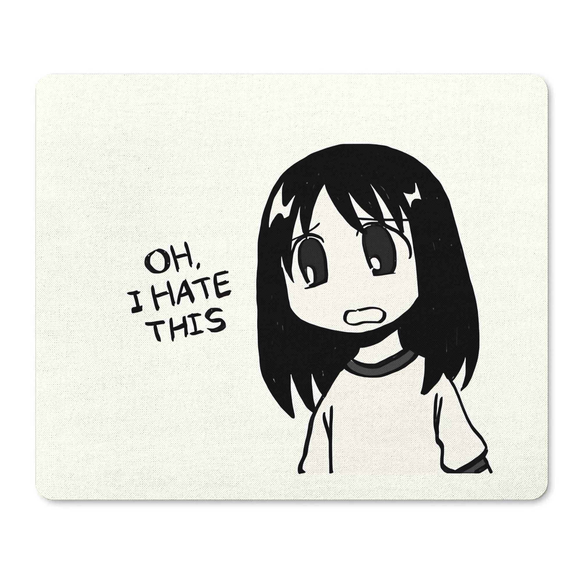 TEMU Alfombrilla de Teclado con Tema Galáctico y Diseño de Manga Divertido de Azumanga "I Draw Oh I Hate This " – Añade Profundidad y Misterio a tu