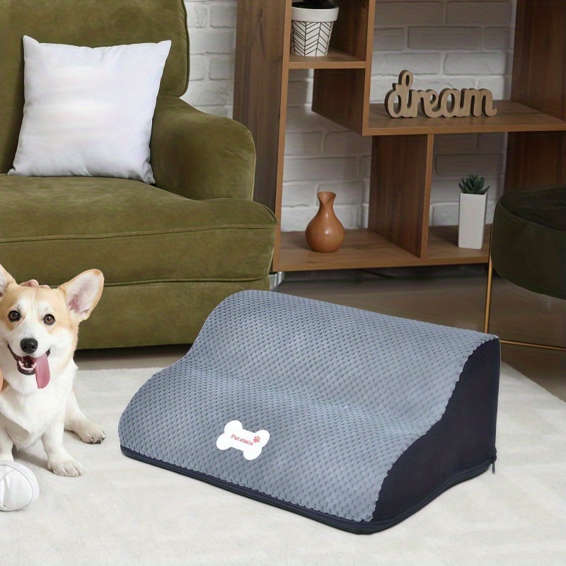 TEMU Dual-layer Anti-slip Pet Ramp For Small Dogs, And Down Sofa Bed 500 Universal, Removable Cover Anti-slip Firm Base