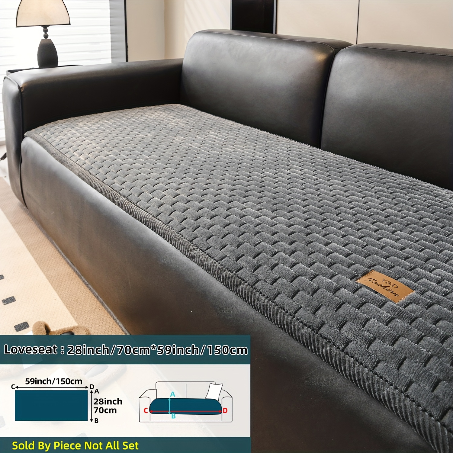 1pc Of Premium Quilted Plush Sofa Cover, Featuring Handmade Corduroy Edges, Thick And Cozy, Suitable For Pets, Machine Washable, Non-slip For , Compatible With 1, 2, 3, Or 4 Sofas, Sofa Cover 3