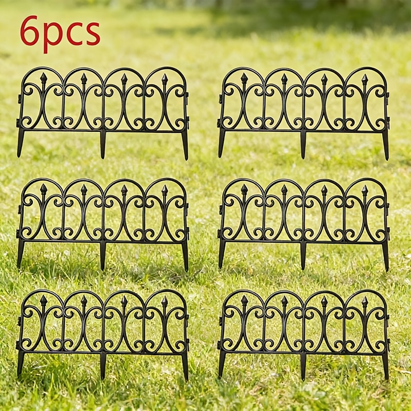 10pcs Set of Novelty Decorative Garden Fence Panels And Edging, Heavy-Duty Plastic Outdoor Landscape Fence Panels with a Finely Finished Surface, Suitable for Outdoor Patios, Yards, Flower Beds And Other Scenes. Easy to Install, The Fence Panels