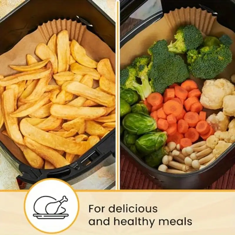 250pcs air fryer liners disposable airfryer paper liners nonstick and oil proof for easy great for oven pans baking 8 square for 58 qt basket by, air fryer liners non stick, disposable air fryer paper, oven baking sheets, nonstick liners, square liners, oilproof design, heatresistant liners, material, baking sheets, cooking liners, meal preppers, home cooks Product details 4