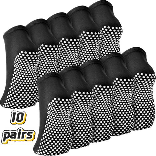 10pairs grip socks for women men non slip pilates yoga socks with grippers slipper socks for barre elderly