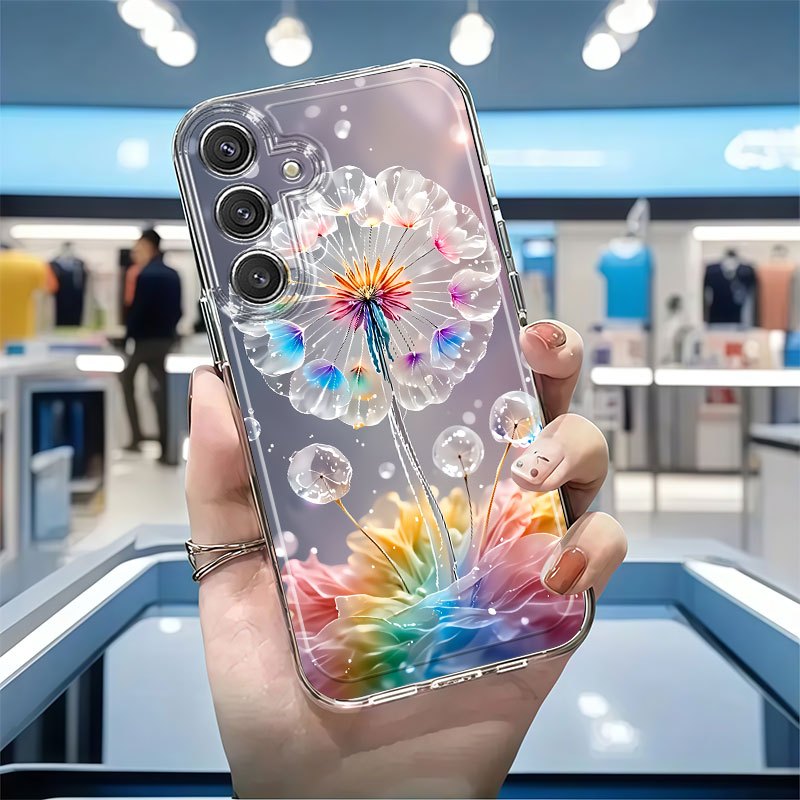 Etui za telefon - Iridescenten TPU etui za telefon z vzorcem sončnic za Samsung Galaxy A02 A03S A04 A05S A06 A13 A14 A15 A16 5G A21S A22 A23 A24